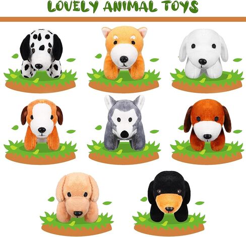 Sumind 8 Pieces Plush Dogs 5 Inch Stuffed Animals Bulk Assorted Cute Stuffed Dogs Small Animal Plush Toys for Girls Boys Graduation Valentine School Classroom Party Supplies Favors(Standing Dog) in Saudi Arabia