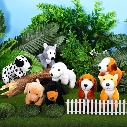 Sumind 8 Pieces Plush Dogs 5 Inch Stuffed Animals Bulk Assorted Cute Stuffed Dogs Small Animal Plush Toys for Girls Boys Graduation Valentine School Classroom Party Supplies Favors(Standing Dog) in Saudi Arabia