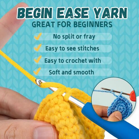 Crochet Kit for Beginners, 5PCS Crochet Plant Kit for Adults Kids-Amigurumi Crochet Kit Include Every Tool, Videos Tutorials, Crochet Starter Kit Learn to Crochet Kit Gift for Birthday, Easter in Saudi Arabia