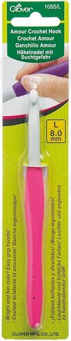 Clover 1055/L Amour Crochet Hook, Size L/8.0mm in Saudi Arabia