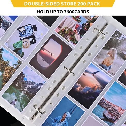 9 Pocket Page Protector, 400 Pack Trading Card Sleeve, Baseball Card Sheets for 3 Ring Binder, for Skylanders, MTG, Coupon, Game Cards, Trading Cards, Football Cards … in Saudi Arabia