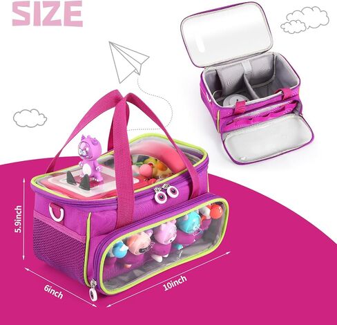 Carrying Case for Toniebox, Storage Carrier Bag for Tonie Characters with Shoulder Strap and Handle, Home Outdoor Hand Bag for Tonies Audio Player and Dolls (Purple) in Saudi Arabia