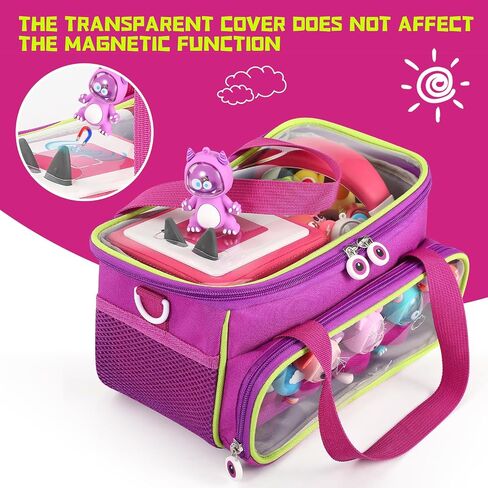 Carrying Case for Toniebox, Storage Carrier Bag for Tonie Characters with Shoulder Strap and Handle, Home Outdoor Hand Bag for Tonies Audio Player and Dolls (Purple) in Saudi Arabia