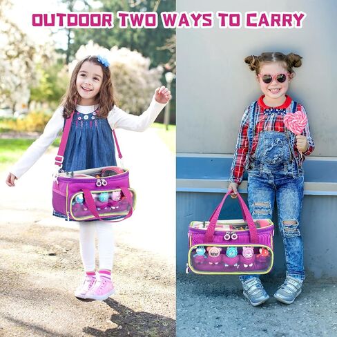 Carrying Case for Toniebox, Storage Carrier Bag for Tonie Characters with Shoulder Strap and Handle, Home Outdoor Hand Bag for Tonies Audio Player and Dolls (Purple) in Saudi Arabia