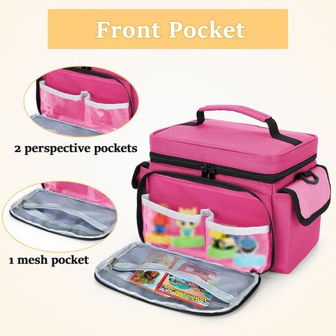 LoDrid Carrying Bag Compatible with Little Tikes Story Dream Machine Starter Set, Portable Storage Case for Books and Accessories with Handle and Shoulder Strap, Navy Blue, Bag Only (Patent Design) in Kuwait