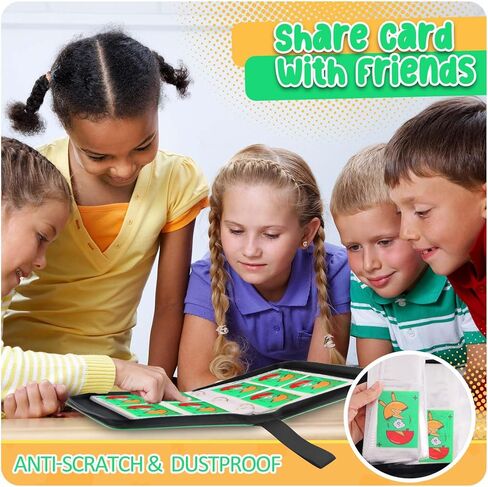 مجلد بطاقات التداول - 9 جيوب، ألبوم حامل بطاقات 900 جيب مع 50 غلافًا قابلاً للإزالة، كتاب مجموعة بطاقات محمول بسحاب، منظم بطاقات يناسب مختلف أحجام البطاقات - أخضر in Kuwait