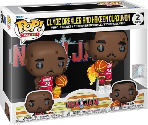 Funko Pop! NBA JAM: Rockets - Clyde Drexler and Hakeem Olajuwon 2-Pack in Saudi Arabia