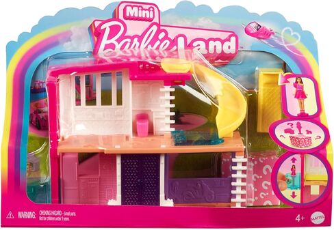 Barbie Mini BarbieLand Doll House Sets, Mini Dreamhouse with Surprise 1.5-inch Doll, Furniture & Accessories, Plus Elevator & Pool in Saudi Arabia
