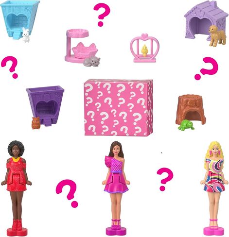 Barbie Mini BarbieLand Doll House Sets, Mini Dreamhouse with Surprise 1.5-inch Doll, Furniture & Accessories, Plus Elevator & Pool in Saudi Arabia