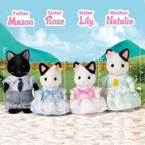 Calico Critters, Silk Cat Family, Dolls, Dollhouse Figures, Collectible Toys in Saudi Arabia