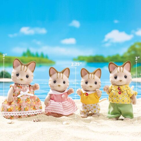 Calico Critters, Silk Cat Family, Dolls, Dollhouse Figures, Collectible Toys in Saudi Arabia
