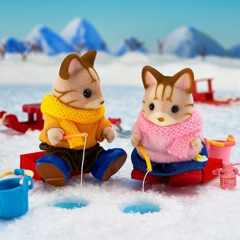 Calico Critters, Silk Cat Family, Dolls, Dollhouse Figures, Collectible Toys in Saudi Arabia