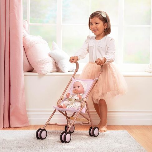 LullaBaby – عربة الدمى – إطار قابل للطي – تصميم بطبعة نجوم – إكسسوارات دمى الأطفال – ألعاب للأطفال من عمر سنتين فما فوق – عربة الأطفال in Kuwait