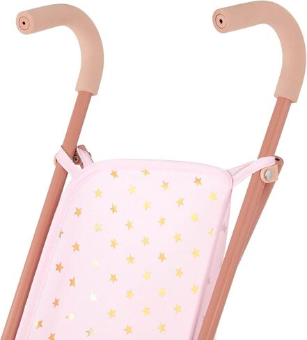 LullaBaby – عربة الدمى – إطار قابل للطي – تصميم بطبعة نجوم – إكسسوارات دمى الأطفال – ألعاب للأطفال من عمر سنتين فما فوق – عربة الأطفال in Kuwait