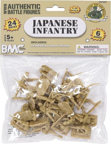 BMC CTS WW2 Japanese Plastic Army Men - 24pc Tan Imperial Japan Soldier Figures in Saudi Arabia