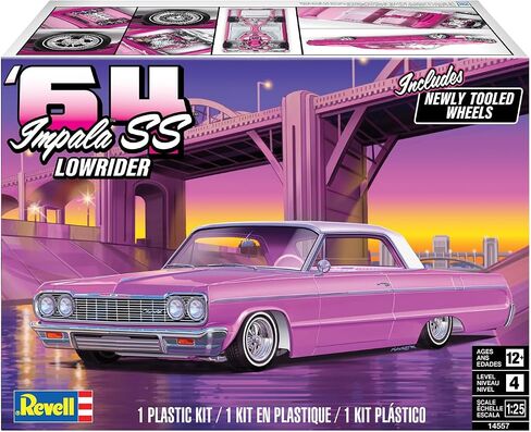 ريفيل 14557 '64 تشيفي إمبالا SS Lowrider بمقياس 1:25 154 قطعة من مستوى المهارة 4 نموذج مجموعة بناء السيارة in Saudi Arabia