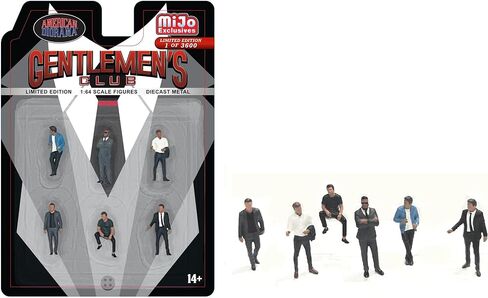 American Diorama 1:64 Figure Set - Gentlemen's Club - Set of 6 Metal Figures - Perfect for diecast Collectors and Diorama Builders in Saudi Arabia