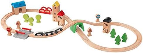 Ikea 203.300.66 LILLABO Eisenbahn mit Schienen, TLG. Lilabo Set with Railways, 45 Pieces in Saudi Arabia