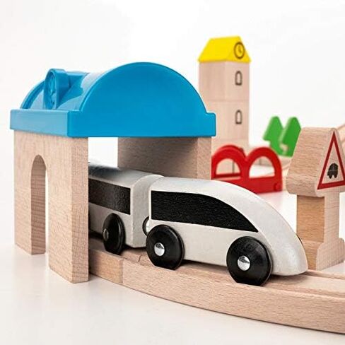 Ikea 203.300.66 LILLABO Eisenbahn mit Schienen, TLG. Lilabo Set with Railways, 45 Pieces in Saudi Arabia