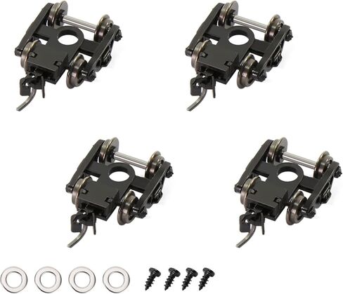 4pcs Model Trains N Scale 1:160 Bogies Coupler 33" Metal DC Wheels with Screw Washer HP03150 in Saudi Arabia