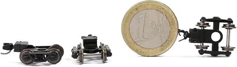 4pcs Model Trains N Scale 1:160 Bogies Coupler 33" Metal DC Wheels with Screw Washer HP03150 in Saudi Arabia
