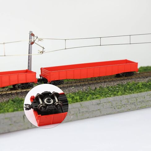 4pcs Model Trains N Scale 1:160 Bogies Coupler 33" Metal DC Wheels with Screw Washer HP03150 in Saudi Arabia