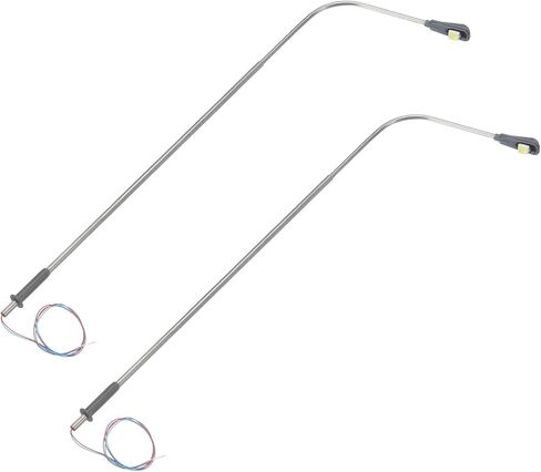 MECCANIXITY Model Railway Train Lamp Post 6.2" White 1:75 Scale LEDs New 3V for Creative DIY Project Traffic System Model Metal Simple Street Light, Pack of 2 in Saudi Arabia