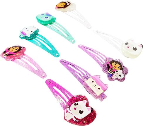 Gabby's Dollhouse Kids Hair Clips for Girls Snap Clips 8 Pack Multi Color Ages 3+ in Saudi Arabia
