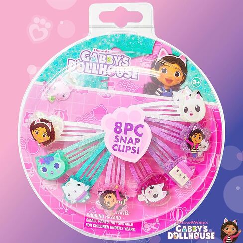 Gabby's Dollhouse Kids Hair Clips for Girls Snap Clips 8 Pack Multi Color Ages 3+ in Saudi Arabia