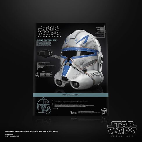 STAR WARS The Black Series Clone Captain Rex Premium Electronic Helmet, Ahsoka Adult Roleplay Item, Ages 14 and Up in Saudi Arabia