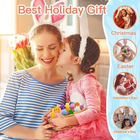 150 Pcs Kawaii Squishies, Mochi Squishy Toys for Kids Party Favors, Mini Stress Relief Toys for Easter Gift Easter Decoration Party Favors, Classroom Prizes, Birthday Gift, Goodie Bag Stuffers in Saudi Arabia