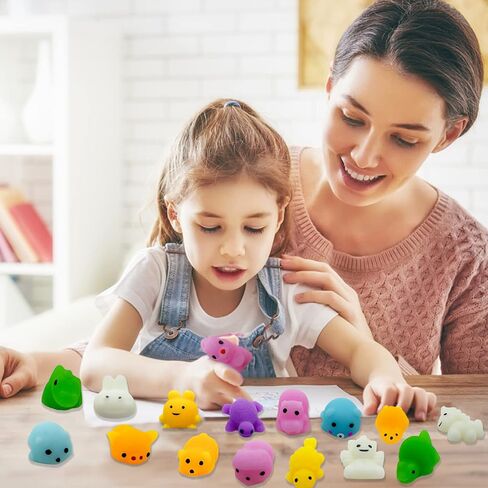 150 Pcs Kawaii Squishies, Mochi Squishy Toys for Kids Party Favors, Mini Stress Relief Toys for Easter Gift Easter Decoration Party Favors, Classroom Prizes, Birthday Gift, Goodie Bag Stuffers in Saudi Arabia