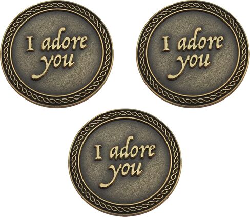 Romantic Love Expression Antique Gold Plated Pocket Coin for Date Night, I Love You, Grow Old Along with Me, The Best is Yet to Be, Love Gift for Men & Women, from Him or Her in Kuwait