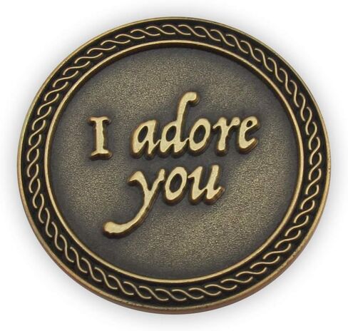 Romantic Love Expression Antique Gold Plated Pocket Coin for Date Night, I Love You, Grow Old Along with Me, The Best is Yet to Be, Love Gift for Men & Women, from Him or Her in Kuwait