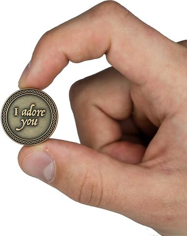 Romantic Love Expression Antique Gold Plated Pocket Coin for Date Night, I Love You, Grow Old Along with Me, The Best is Yet to Be, Love Gift for Men & Women, from Him or Her in Kuwait