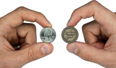 Romantic Love Expression Antique Gold Plated Pocket Coin for Date Night, I Love You, Grow Old Along with Me, The Best is Yet to Be, Love Gift for Men & Women, from Him or Her in Kuwait