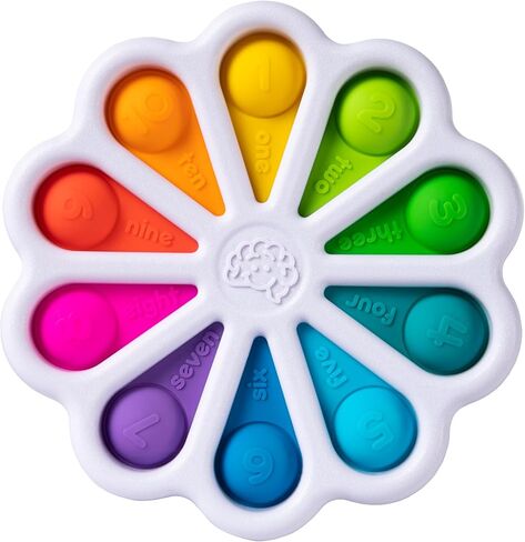 Fat Brain Toys Dimpl Digits Toddler Toys, Popping Number Learning Sensory Preschool Toy for 2 Years+, Bilingual Spanish and English Fidget Toys in Saudi Arabia