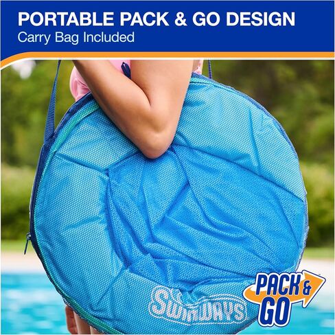 SwimWays Spring Float Original Pool Lounge Chair, Inflatable Pool Floats Adult with Fast Inflation & Head Rest for Ages 15 & Up, Blue in Saudi Arabia