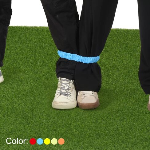 PATIKIL 3 Legged Race Bands Set, 3 Pack Elastic Tie for Outdoor Birthday Party Carnival Relay Game (Blue, Red, Yellow) in Saudi Arabia