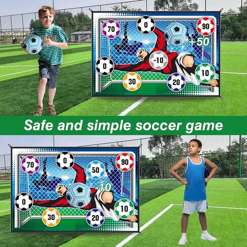 Soccer Games Set - Backyard/Outdoor/Indoor Mini Soccer Toys Games Set with Adhesive Soccer, No Need to Inflatable -Soccer Birthday Gift Outside Toys for Kids Boys Girls Yard Backyard Games in Saudi Arabia