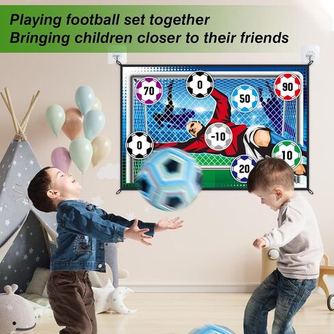 Soccer Games Set - Backyard/Outdoor/Indoor Mini Soccer Toys Games Set with Adhesive Soccer, No Need to Inflatable -Soccer Birthday Gift Outside Toys for Kids Boys Girls Yard Backyard Games in Saudi Arabia