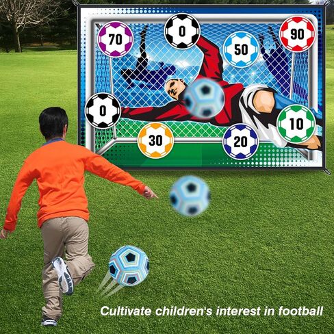 Soccer Games Set - Backyard/Outdoor/Indoor Mini Soccer Toys Games Set with Adhesive Soccer, No Need to Inflatable -Soccer Birthday Gift Outside Toys for Kids Boys Girls Yard Backyard Games in Saudi Arabia