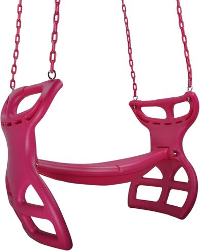 Swing Set Stuff Inc. Glider with Coated Chains & SSS Logo Sticker Playground Attachment, Pink in Saudi Arabia