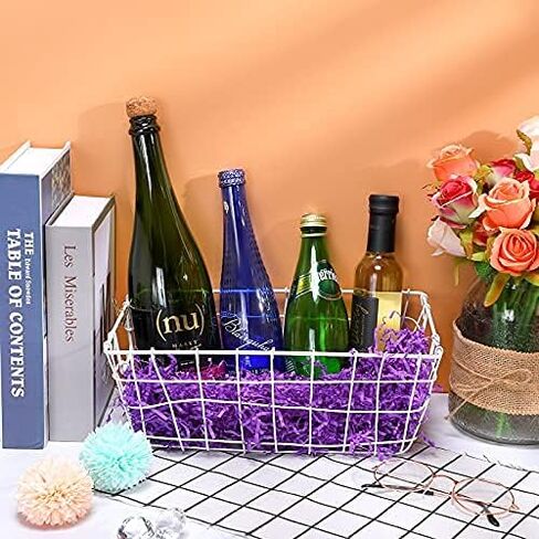 Zonon 10 Pack 300g Easter Crinkle Cut Paper Shred Filler for Packing and Empty Basket Filler, Raffia Tissue Paper Stuffers Gift Boxes for Wrapping Party Supplies(Lake Color) in Kuwait