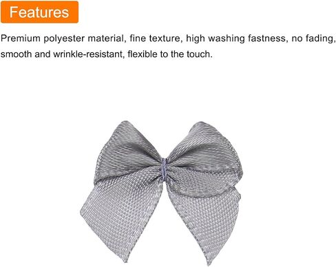 MECCANIXITY 50Pcs Mini Ribbon Bow 1" Mini Fabric Satin Ribbon Flower Bows for Craft DIY Sewing Wedding Birthday Party Pink in Saudi Arabia