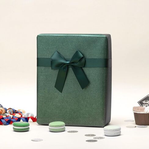 لفة ورق تغليف خضراء، ورق تغليف عيد ميلاد، ورق تغليف هدايا، لفتان، (17 بوصة × 196 بوصة × 2 لفة) in Kuwait