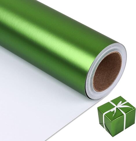 Matte Metal Light Green Wrapping Paper, Solid Color Paper,Gift Wrapping Paper,Perfect for Wedding,Valentine's Day,Birthday, Christmas,Baby Shower,DIY Bouquet (17.5 Inches X 32.8 Feet) in Saudi Arabia