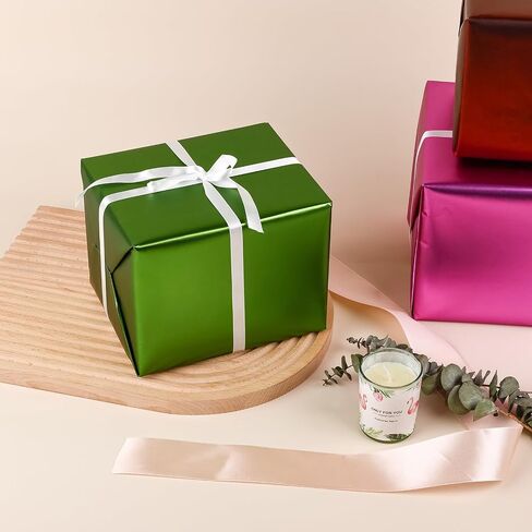 Matte Metal Light Green Wrapping Paper, Solid Color Paper,Gift Wrapping Paper,Perfect for Wedding,Valentine's Day,Birthday, Christmas,Baby Shower,DIY Bouquet (17.5 Inches X 32.8 Feet) in Saudi Arabia