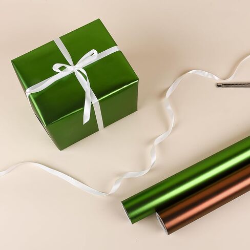 Matte Metal Light Green Wrapping Paper, Solid Color Paper,Gift Wrapping Paper,Perfect for Wedding,Valentine's Day,Birthday, Christmas,Baby Shower,DIY Bouquet (17.5 Inches X 32.8 Feet) in Saudi Arabia