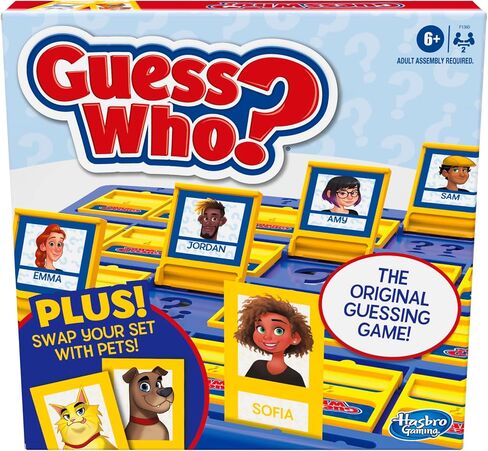 Hasbro Gaming Guess Who? Board Game, with People and Pets Cards, The Original Guessing Game for Kids, Ages 6 and Up (Amazon Exclusive) in Saudi Arabia